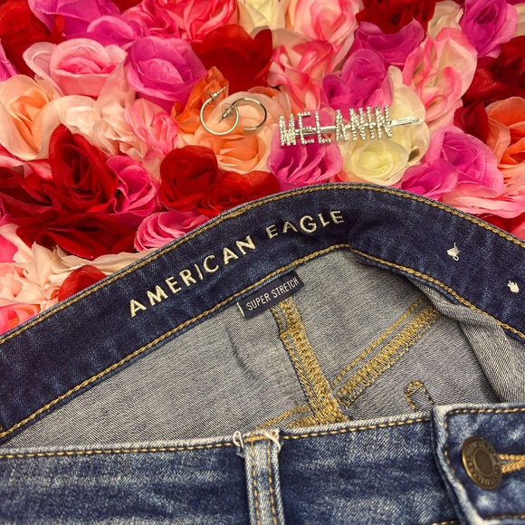 X-Long TALL Super High Rise American Eagle Blue Jeans 💙 - Picture 13 of 13